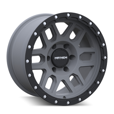 Mayhem 8304 Delta 17x9 / 5x127 BP / -12mm Offset / 78.1mm Hub Matte Gunmetal w/Matte Black Lip Wheel