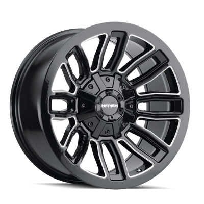 Mayhem 8108 Decoy 20x10 / 8x165.1 BP / -19mm Offset / 130.8mm Hub Black w/ Milled Spokes Wheel