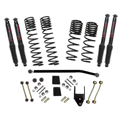 Skyjacker Diesel 3.5-4in Dual Rate Long Travel Sus Lift Kit w/ Black MAX Shocks - 2020-2025 2018-2025 Jeep Wrangler JL 4WD - JL40BPBLTD
