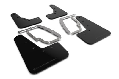 Rally Armor 2017-2024 Tesla Model 3 Black UR Mud Flap - Metallic Black Logo