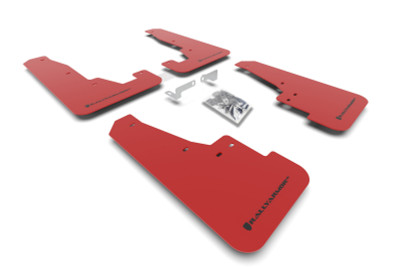 Rally Armor 2016-2024 Dodge Durango SXT / RT / SRT 392 / Hellcat - Red UR Mud Flap Black Logo - MF55-UR-RD/BLK