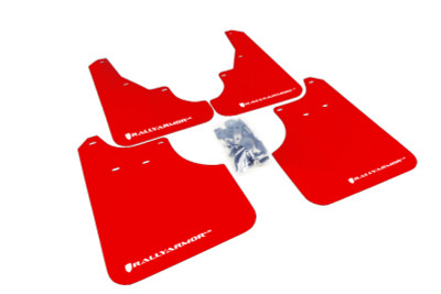 Rally Armor 2009+ Subaru Forester UR Red Mud Flap w/ White Logo