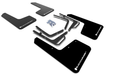 Rally Armor 17-19 Ford F-150 Raptor UR Black Mud Flap w/ White Logo