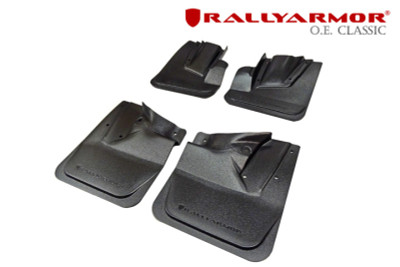 Rally Armor Subaru 08-14 STi/11-14 WRX (Hatchback Only) OE Classic Black Mud Flap with Black Logo