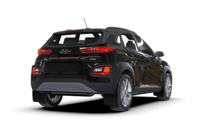 Rally Armor 2018-21 Hyundai Kona Black UR Mud Flap White Logo