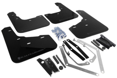 Rally Armor 13+ Ford Fiesta ST Black Mud Flap w/ Grey Logo