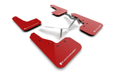 Rally Armor 2022 Honda Civic (Incl. Si/Sport/Touring) UR Red Mud Flap w/ White Logo