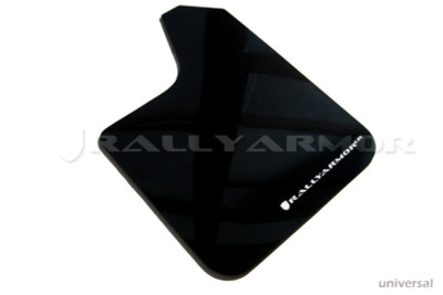 Rally Armor Universal fitment (no hardware) UR Black Mud Flap w/ White Logo