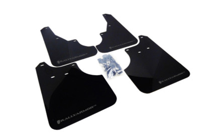 Rally Armor 2009+ Subaru Forester UR Black Mud Flap w/ Grey Logo