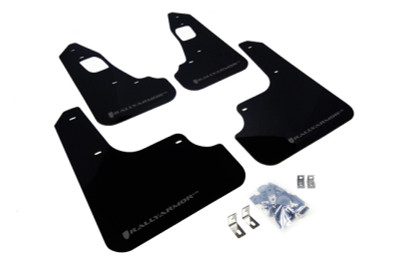 Rally Armor 2008-2015  Mitsubishi EVO X UR Black Mud Flap w/ Grey Logo