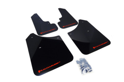 Rally Armor 2003-2008 Subaru Forester UR Black Mud Flap w/ Red Logo
