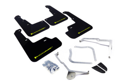 Rally Armor 15-18 Subaru WRX/STi Sedan UR Black Mud Flap w/ Green Logo
