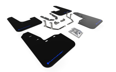 Rally Armor 2018-21 Ford Fiesta ST Mk8 Black Mud Flap w/ Blue Logo