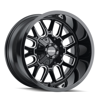 Mayhem 8107 Cogent 22x10 / 6x135 BP / -19mm Offset / 106mm Hub Black w/ Milled Spokes Wheel