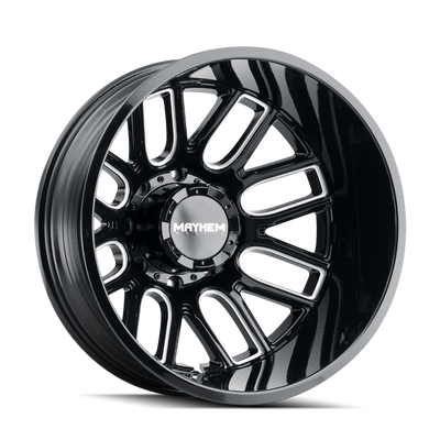 Mayhem 8107D Cogent Dually 22x8.25 / 8x200 BP / -232mm Offset / 142mm Hub Blk w/ Milled Spokes Wheel