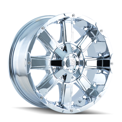 Mayhem 8030 Chaos Chrome Wheel 18x9 | 6x135 BC | -12 Offset - fits Ford F-150 2004-2026, Ford F-150 Raptor 2010-2026, Ford Expedition 2003-2026, Lincoln Navigator 2003-2026, Lincoln Mark LT 2006-2014