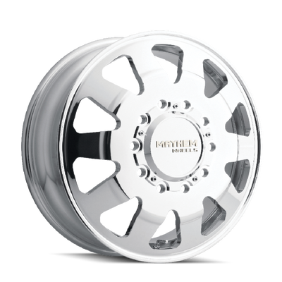 Mayhem 8181 Challenger Dually Polished Wheel 22x8.25 | 10x225 BC | +169 Offset - fits Ford F-450 1999-2026, Ford F-550 1999-2026, Ram 4500 2008-2026, Ram 5500 2008-2026