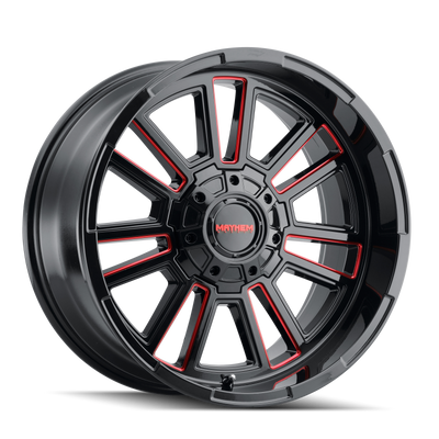 Mayhem 8115 Apollo Black Wheel 20x9 | 8x165.1 BC (8x6.5) | +0 Offset - fits Ram 2500 1994-2026, Ram 3500 SRW 1994-2026, Chevrolet Silverado 2500 (pre-2011), Chevrolet Silverado 3500 (pre-2011), GMC Sierra 2500 (pre-2011), and 6 more