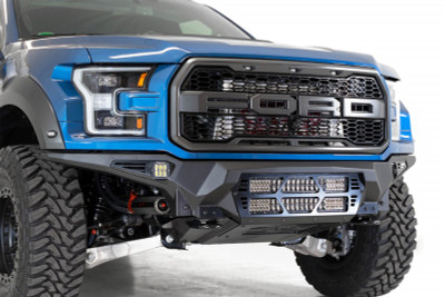 Addictive Desert Designs 2017-2020 Ford Raptor F-150 Bomber Front Bumper w/ 2 20in Light Bar Mounts
