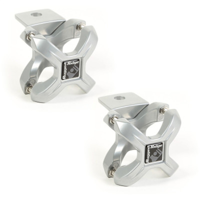 Rugged Ridge 1.25-2.0in Silver X-Clamp - Pair