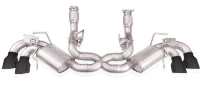 Stainless Works 2020-2024 Chevrolet Corvette C8 6.2L Legend Cat-Back Exhaust w/ Matte Black Tips