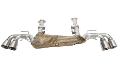 SOUL 2020-2024 Chevrolet C8 Corvette Performance Rear Exhaust - 4in Slash Cut Tips - Brushed