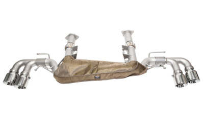 SOUL 2020-2024 Chevrolet C8 Corvette Performance Rear Exhaust - 4in Slash Cut Tips - Polished Chrome