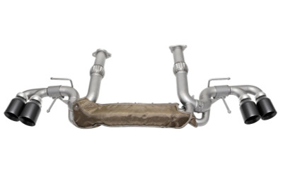 SOUL 2020-2024 Chevrolet C8 Corvette Performance Rear Exhaust - 4in Strght Cut Tips - Ceramic Matte Black