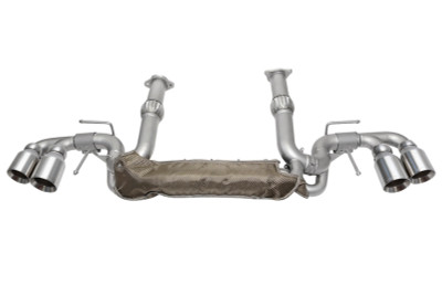 SOUL 2020-2024 Chevrolet C8 Corvette Valved Exhaust - 4in Straight Cut Tips - Brushed