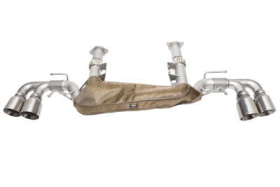 SOUL 2020-2024 Chevrolet C8 Corvette Valved Exhaust - 4in Slash Cut Tips - Brushed