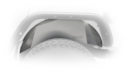 DV8 Offroad 07-18 Jeep Wrangler JK Rear Aluminum Inner Fender - Raw