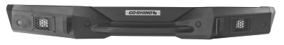 Go Rhino Rockline Rear Full Width Bumper for 2018-2026 Jeep Wrangler JL/JLU, Textured Black - Part #371200T