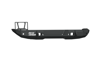 Road Armor 2018-2025 Jeep Wrangler JL Stealth Rear Bumper Mid Width w/Tire Carrier Hole - Tex Blk - 5182R1B