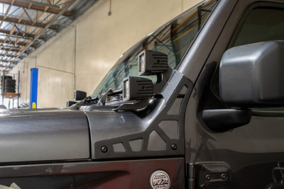 DV8 Offroad 2018-2025 Jeep Wrangler JL A-Pillar Pod Led Light Mount - LBJL-02