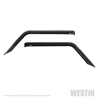 Westin 2018-2025 Jeep Wrangler JL Wade Slim Wind Deflector 2pc - Smoke - 72-51468