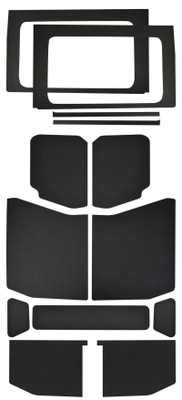 DEI 2018-2025 Jeep Wrangler JL 4-Door Leather Look Headliner Complete Kit 13-pc - Black dei050182