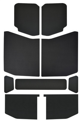 DEI 2018-2025 Jeep Wrangler JL 4-Door Leather Look Headliner 9-pc - Black dei050172