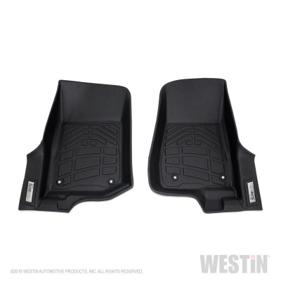 Westin 2018-2025 Jeep Wrangler JL Wade Sure Fit Floor Liners Front - Black - 72-110102