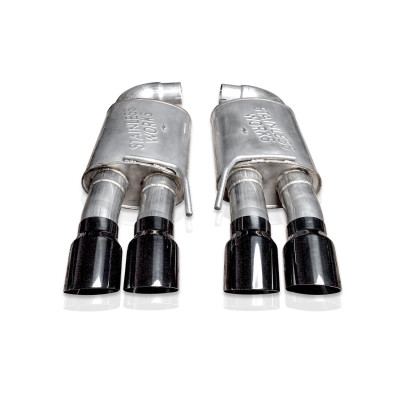 Stainless Works 2018-2023 Mustang GT Axleback Redline Exhaust - Black Tips