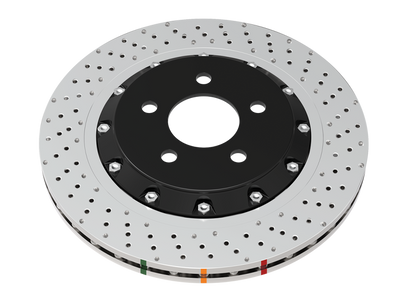 DBA 2020-2024 Chevrolet Corvette C8 Z51 Rear Crossdrill Dimple 5000 Series Rotor