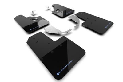 Rally Armor 2021-2023 Ford Bronco (Steel Bmpr + RR - NO Rptr/Sprt) Blk Mud Flap w/Area Blue Logo