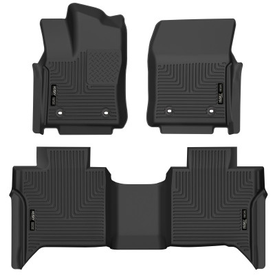 Husky Liners X-act Contour Front & 2nd Row Seating Floor Liner, Black for 2022-2023 Toyota Tundra CrewMax - Part #53798