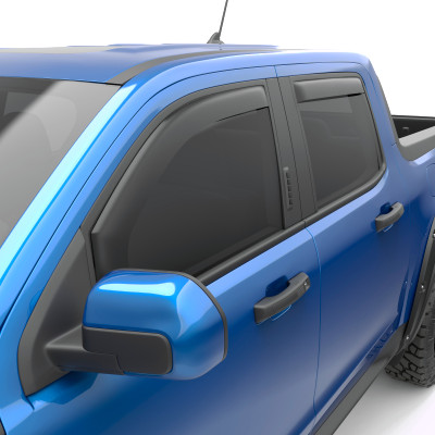 EGR Window Visor, Matte Black | 2022-2026 Ford Maverick In Channel Front/Rear Set - Crew Cab | 573595