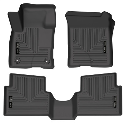 Husky Liners WeatherBeater Front & 2nd Row Seating Floor Liners, Black for 2022-2023 Ford Maverick (No Fit Hybrid) - Part #95051