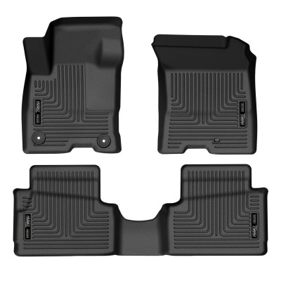 Husky Liners WeatherBeater Front & 2nd Row Seating Floor Liners, Black for 2022-2023 Ford Maverick Hybrid - Part #95401