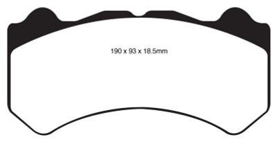 EBC 08-11 Nissan GT-R (R35) 3.8 Twin Turbo (Cast Iron Rotors) Orangestuff Front Brake Pads