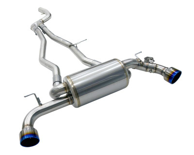 HKS 2020-2024 Toyota Supra GR Dual Exit Super Turbo Muffler S304 Cat-Back System - 31029-AT003