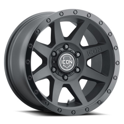 ICON Rebound 17x8.5 6x5.5 25mm Offset 5.75in BS 95.1mm Bore Satin Black Wheel
