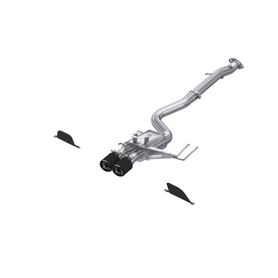 MBRP Exhaust T304 Stainless Steel, 3" Cat-Back Dual Center Rear with Carbon Fiber Tips for 2023-2024 Toyota Corolla GR 1.6L - S43033CF