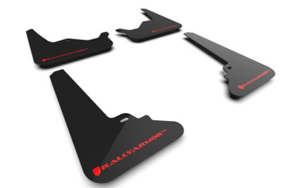 Rally Armor 2021-2024 Tesla Model S / S Plaid Black UR Mud Flap w/ Red Logo